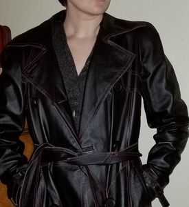 Black leather trench coat!!! Super cool